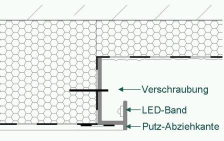 LED Schiene an Schwimmhallen-Decke